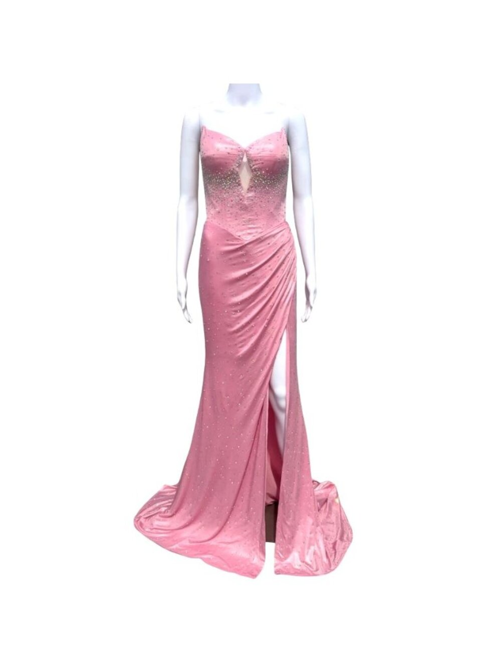 Jovani Strapless Corset Embellished Gown Pink D5411 Size 6 NWT - Picture 3 of 8